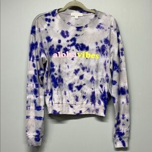 Spiritual Gangster Aloha Vibes Savasana Sweater Summer Breeze Tie Dye Medium NWT